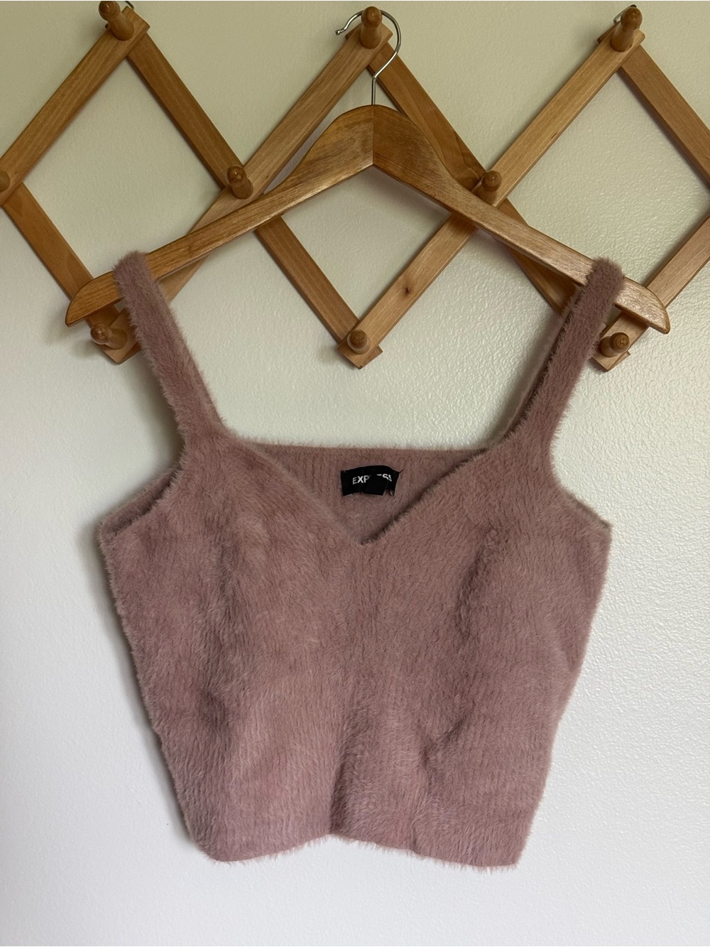 Express Plush Faux-Fur Mauve Camisole